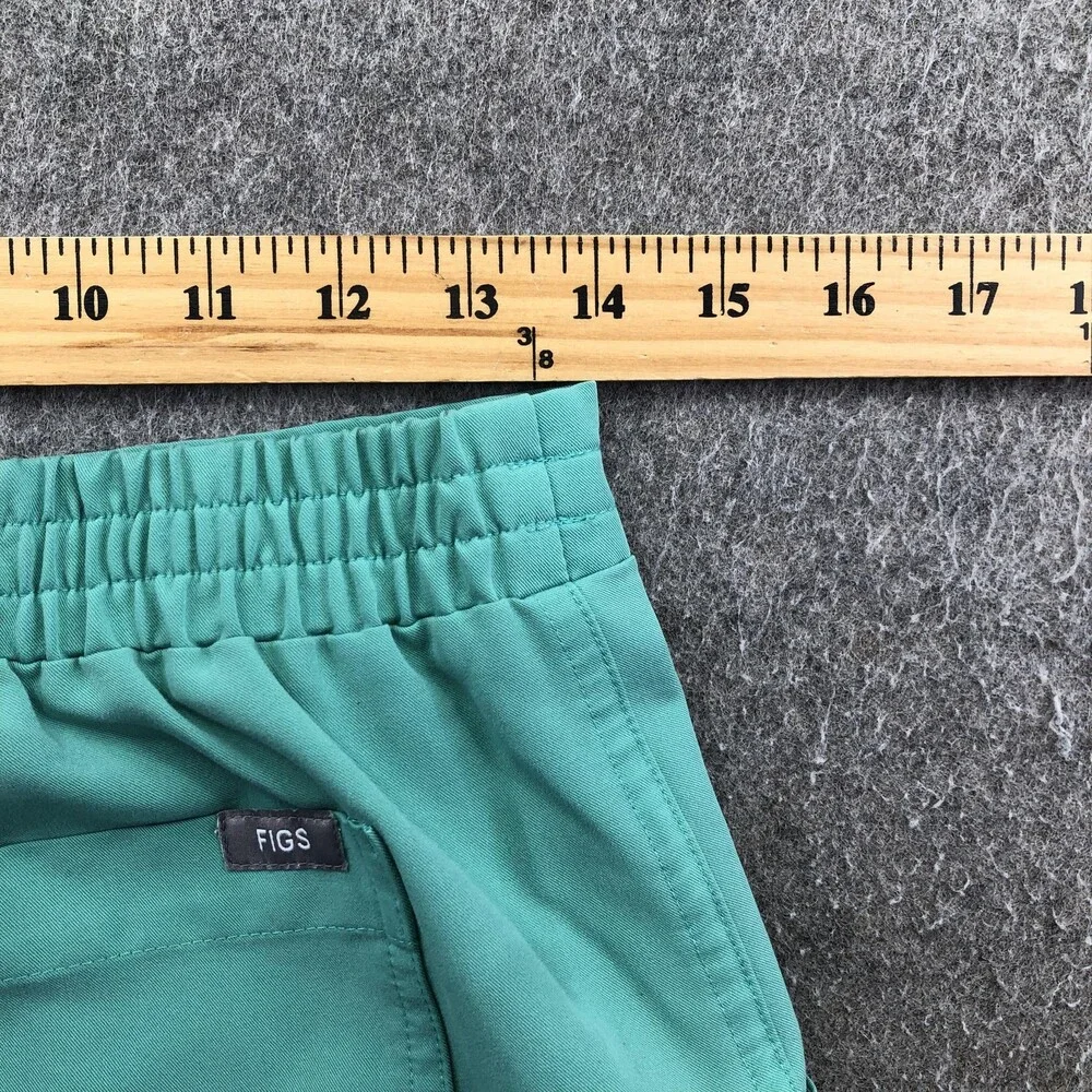 FIGS Scrub Pants Womens Small Green Cargo Twill Technical Collection Medical